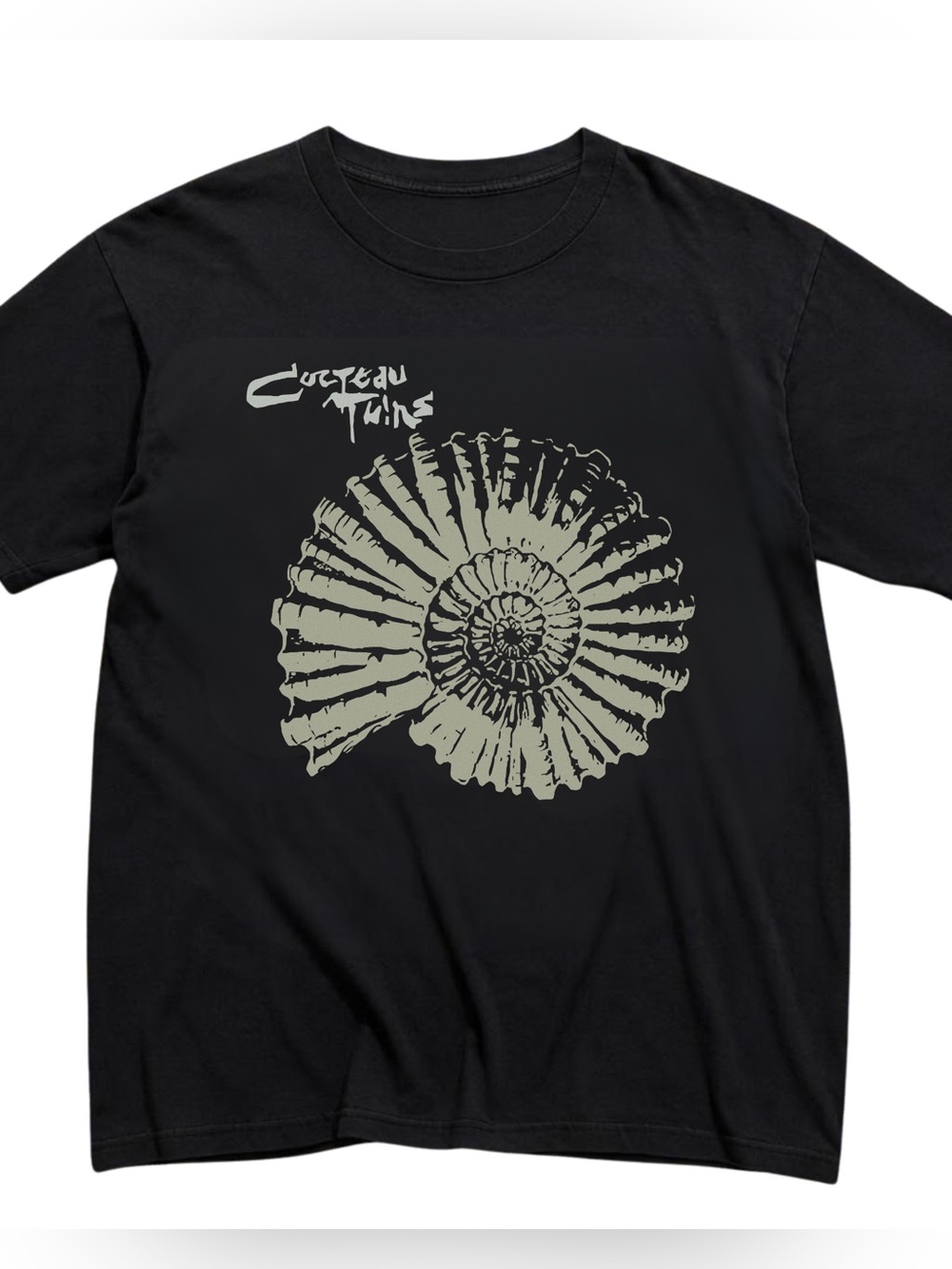 Gildan Black Cocteau Twins Graphic Crewneck T-Shirt